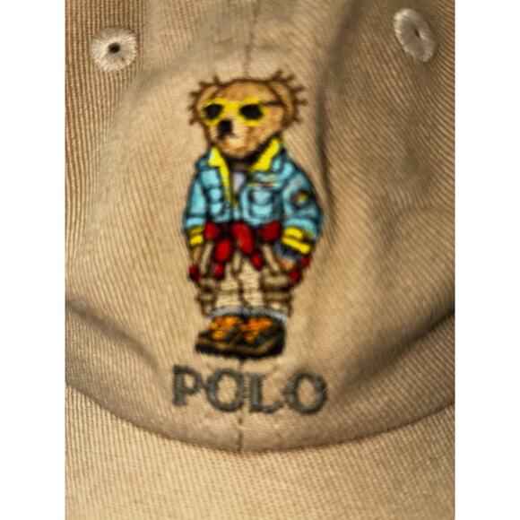 Polo by Ralph Lauren Tan Kids Hat with Bear Embroidery - Picture 1 of 6